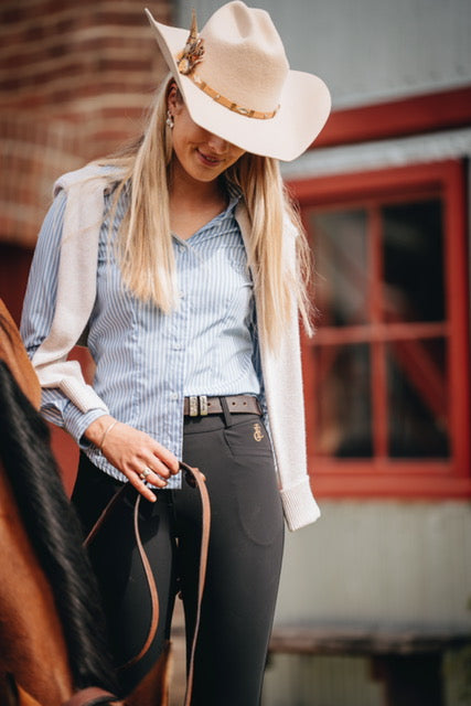 'Chanel' Black High Waisted Full Seat Breeches