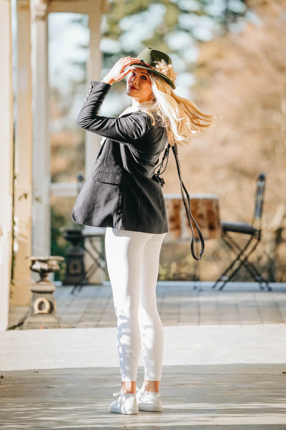 Marilyn - White High Waisted Equestrian Breeches