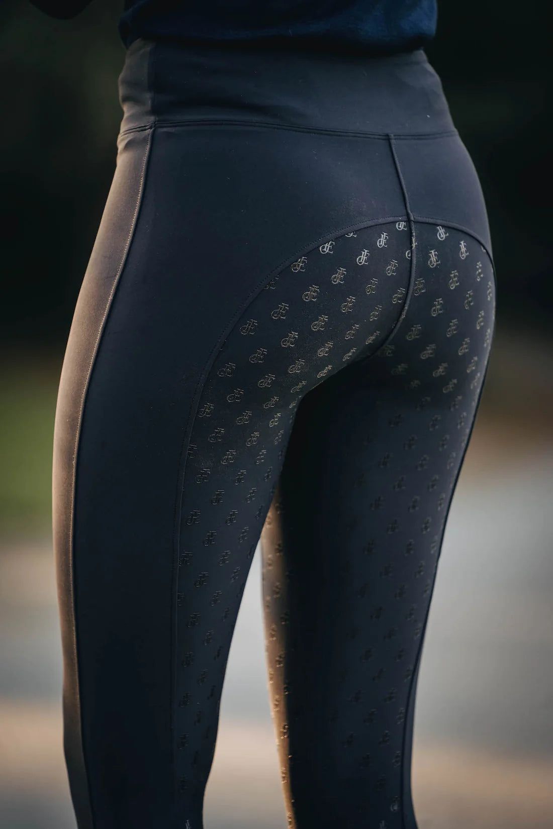 Tina - High Waisted Full Seat Equestrian Tight - Black
