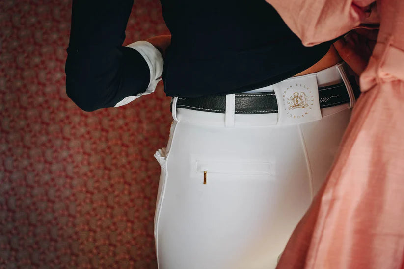 Marilyn - White High Waisted Equestrian Breeches