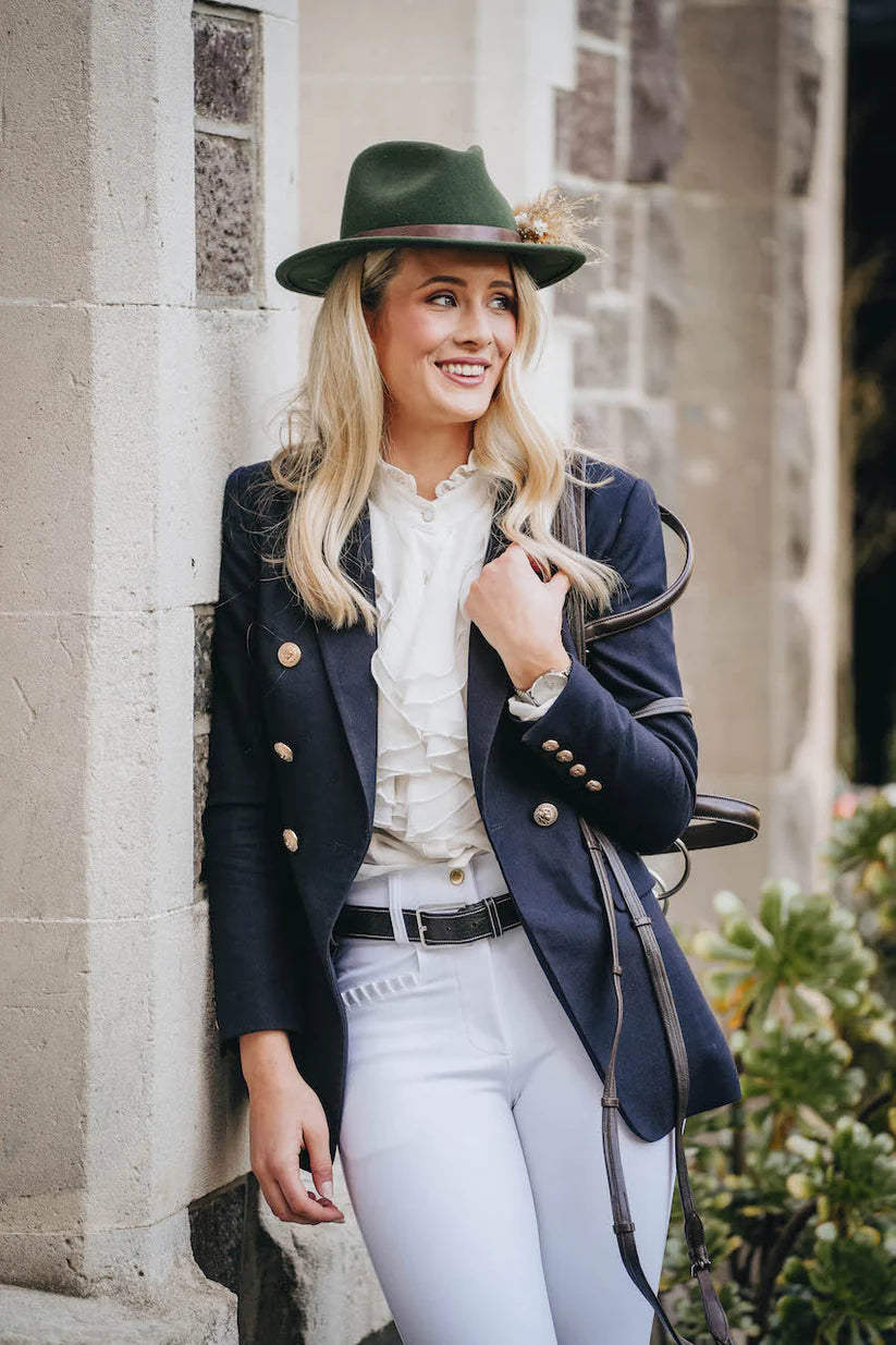 Marilyn - White High Waisted Equestrian Breeches