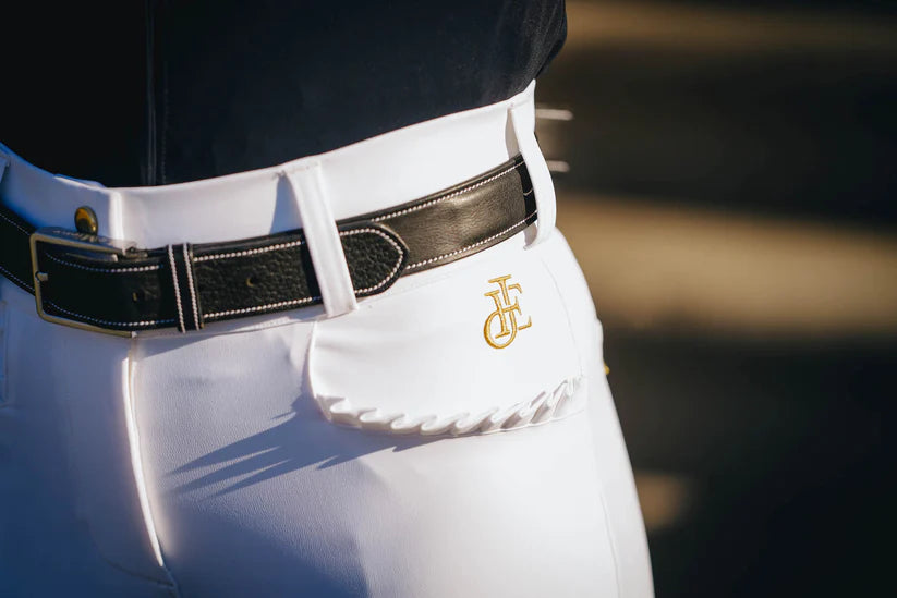 Marilyn - White High Waisted Equestrian Breeches